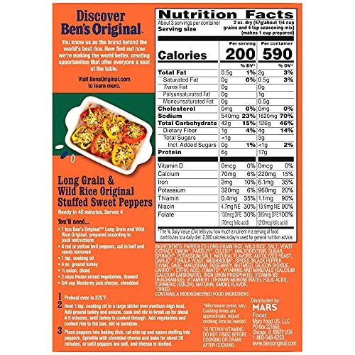 BEN'S ORIGINAL BEN'S ORIGINAL Flavored Long Grain Rice & Wild Rice, Boxed Rice, 6 oz Box (Pack of 12)