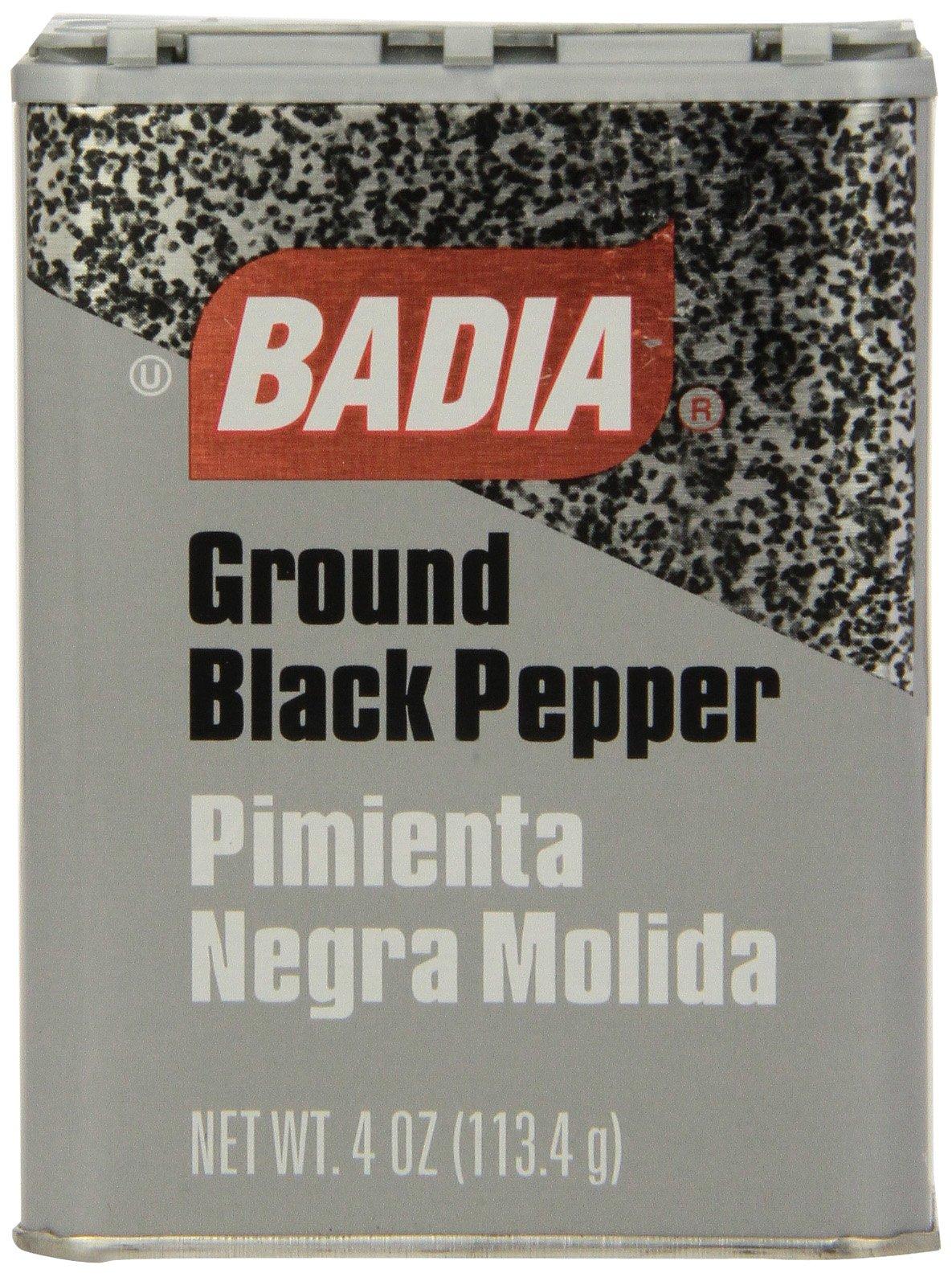 Badia Badia Black Pepper Ground Can, 4-ounces (Pack of6)