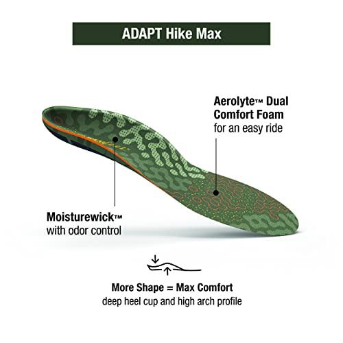 Superfeet Superfeet Hike Cushion Insoles - Trim-to-Fit Flexible Arch Support Inserts for Hiking Boots or Shoes - Professional Grade - 11.5-13 Men / 12.5-14 Women