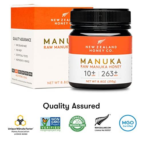 NEW ZEALAND HONEY CO New Zealand Honey Co. Raw Manuka Honey UMF 10+ | MGO 263+, 8.8oz / 250g