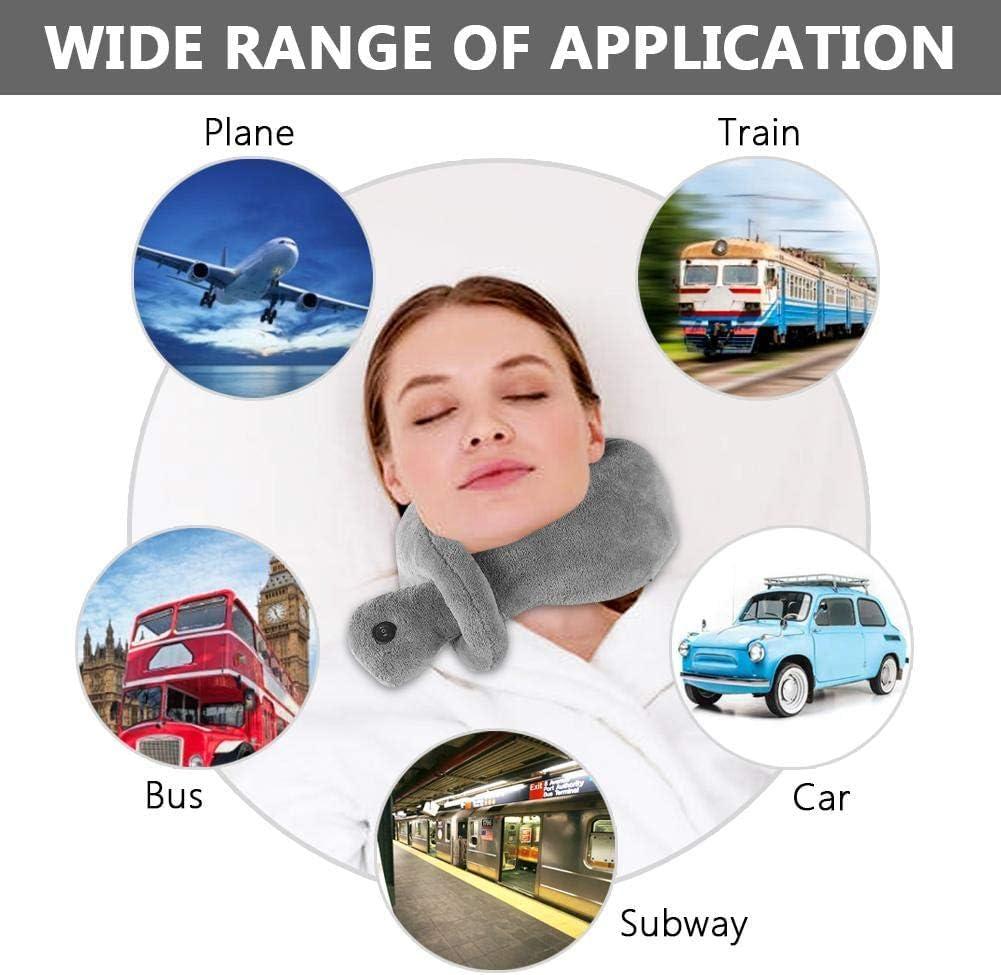 TMISHION Massage Pillow, Vibrating Massaging Neck Pillow Neck Travel Pillow Massage Cushion Relax Muscles Relieve Stress, Use At Office, Home And Car