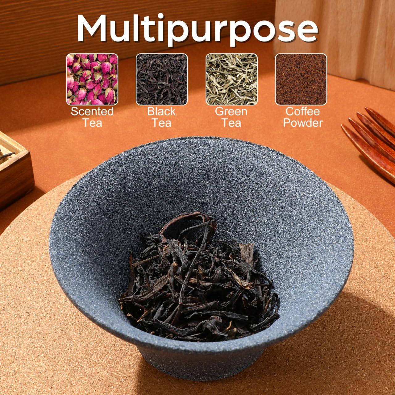 Healeved 2pcs Non-porous Tea Strainer Ceramic Tea Filter Reusable Coffee Dripper Paperless Reusable Infuser Paperless Coffee Infuser Tea Infuser Ceramic Tea Strainer Ceramic Coffee Filter