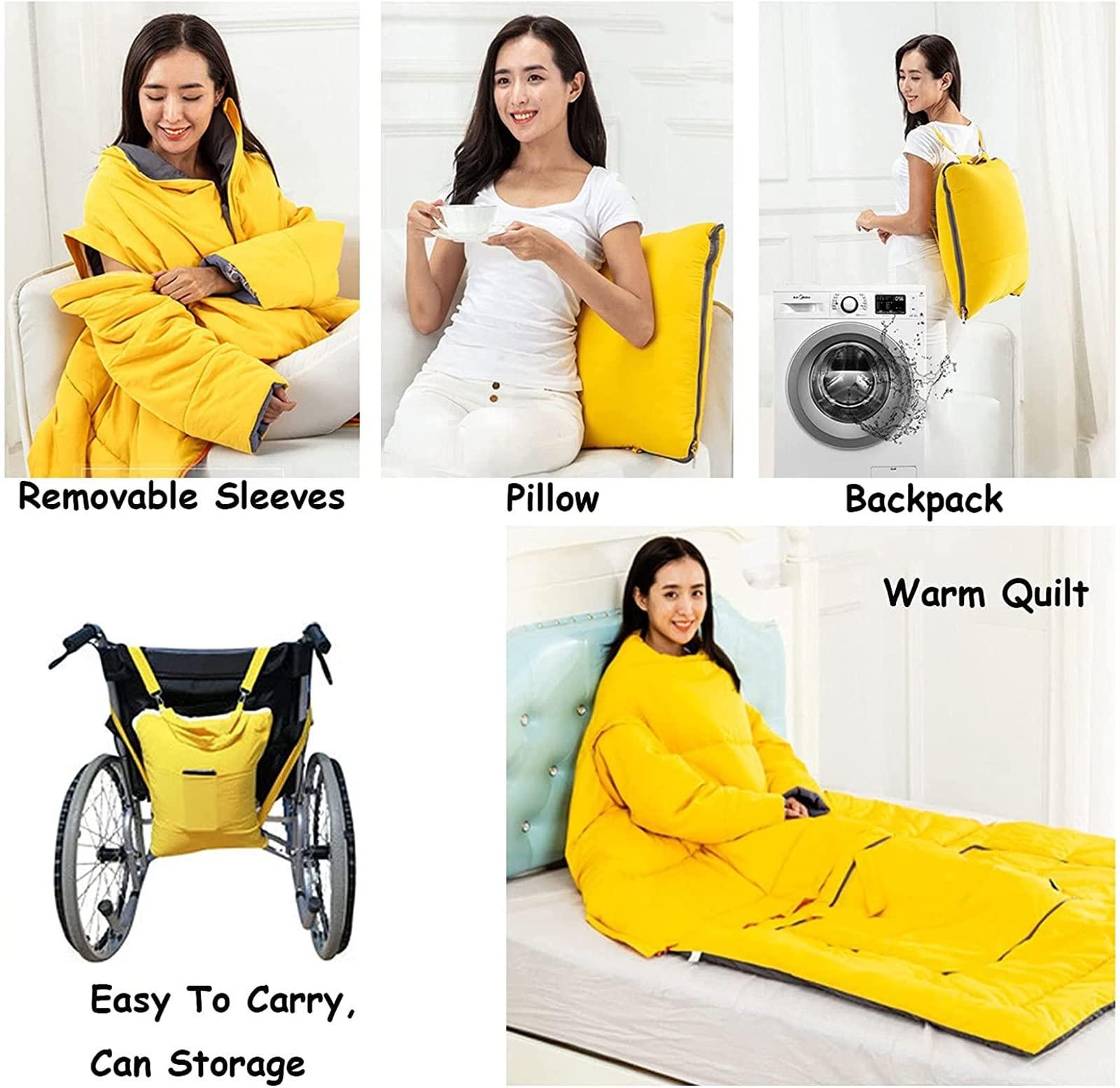 xinhong Winter Wheelchair Blanket Warmer Cover, Lap Blanket for Elderly, Wheelchair Cloak Windproof for Elderly Patients and Disabled Leg Lower Body Warm (Color : E, Size : Adult 60 * 80in)