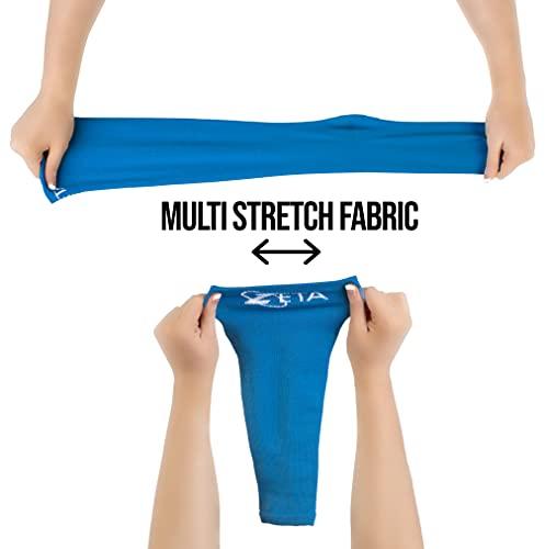 Zeta Wear Zeta Plus Size Leg Sleeve Support Socks - The Wide Calf Compression Sleeve Women Love for Its Amazing Fit, Cotton-Rich Comfort, Graduated Compression & Soothing Relief, 1 Pair, Size LXL, Blue