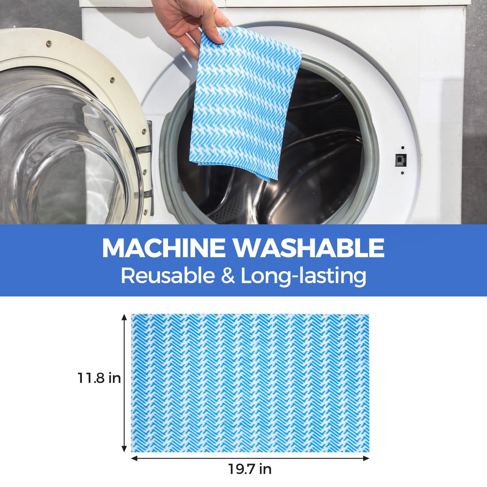 Peachicha Peachicha Disposable Cleaning Cloth Washing Cloth for Kitchen, Multi-use Dish Towels, Disposable Dish Cloths, Cleaning Rags,100 Count, Blue