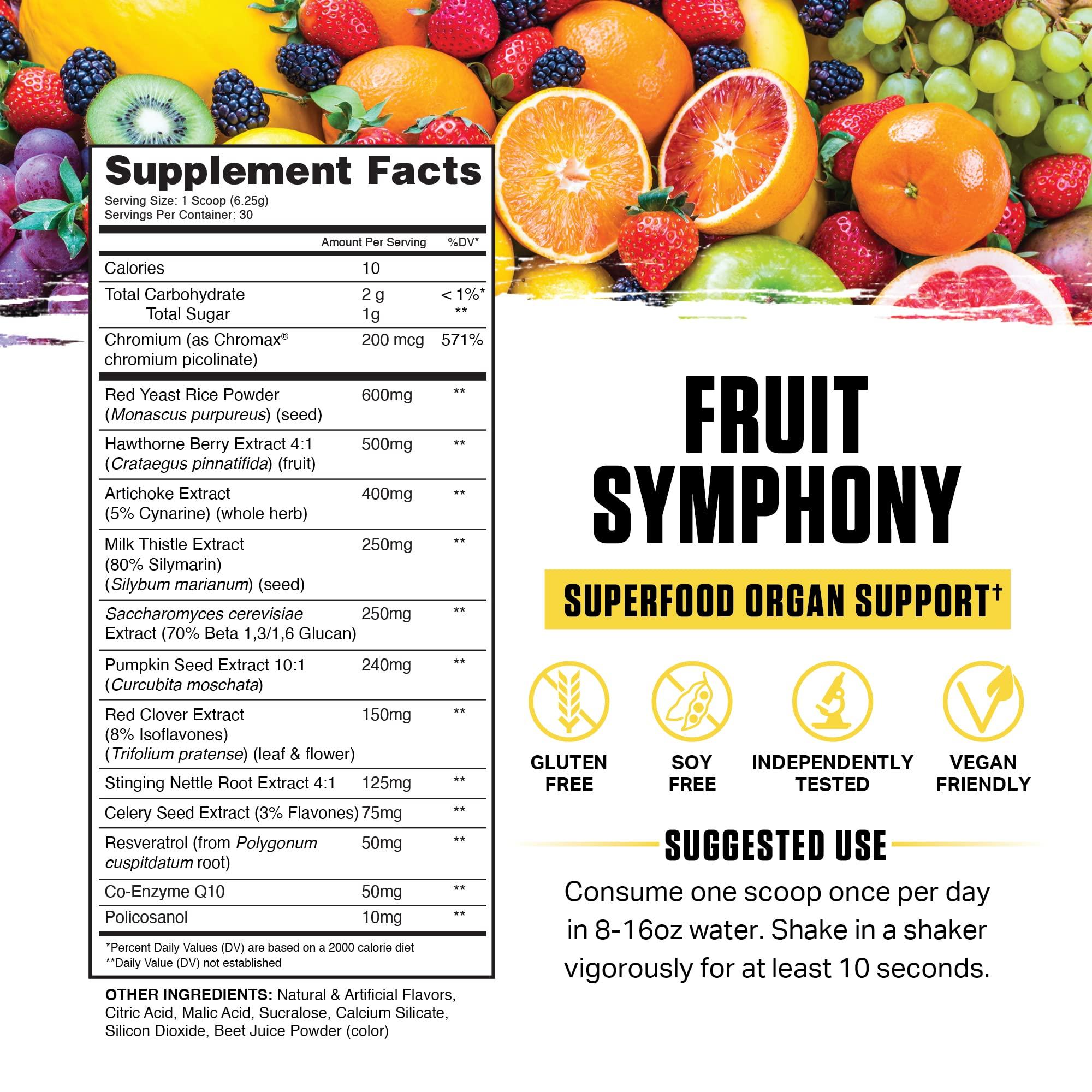 Ambrosia Ambrosia Nektar - Superfood Powder | Complete Health Supplement | 30 Servings (Fruit Symphony)