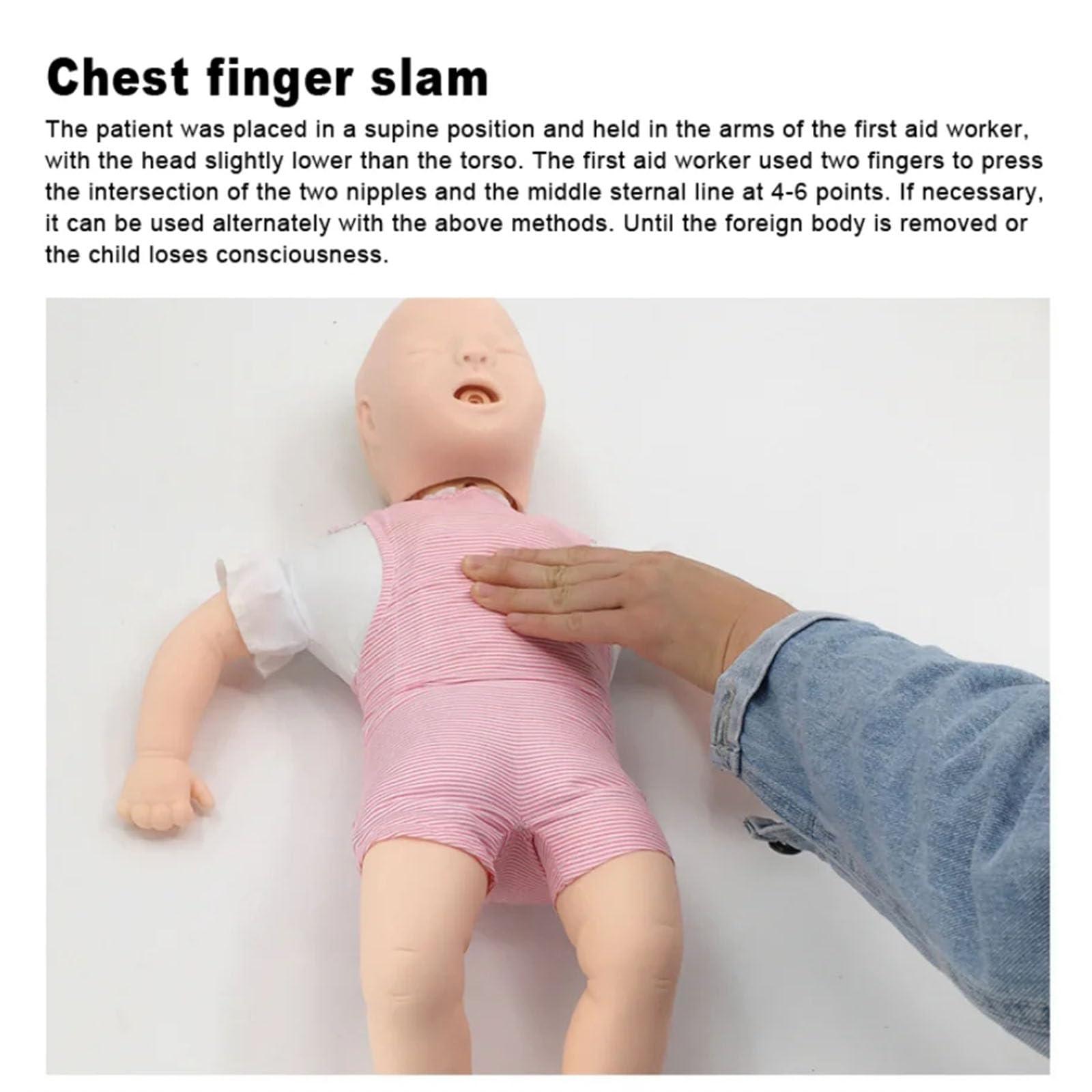 SUZLAZYR SUZLAZYR Infant First Aid CPR Manikin Training Dummy Infant Airway Obstruction Mannequin for CPR Practice and Choking Rescue Procedures