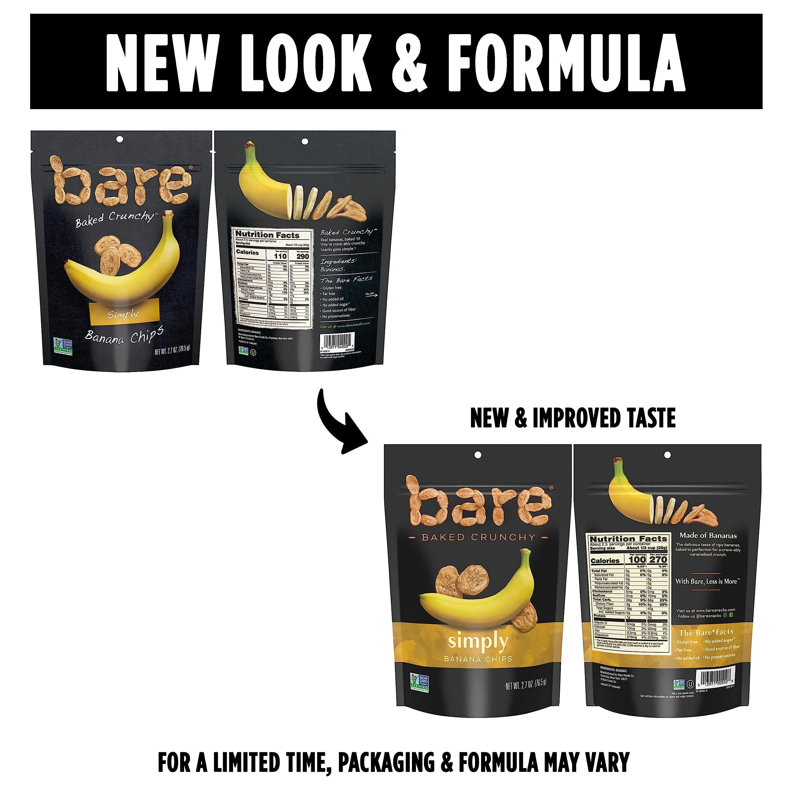 Bare Bare Baked Crunchy, Simply Banana, 2.7 Ounce (Pack of 6)