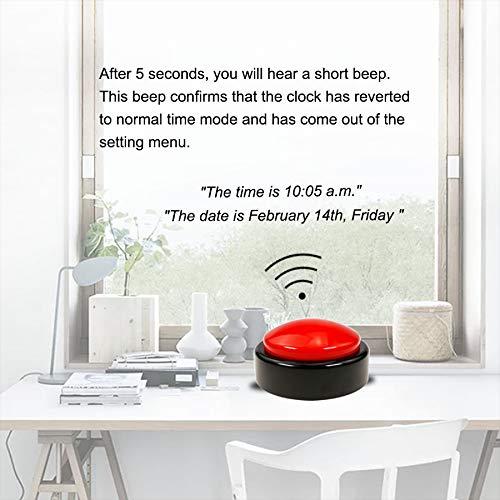 Cover Large Talking Clock for Visually impaired- Telling Time, Date and Week of Day, Perfect for The Blind, Elderly or Visually impaired-Upgrade Version (Green+Black) (RED+Black)