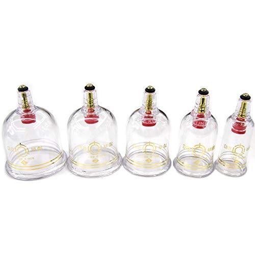 D.G Korea Daegun Plastic Air Vacuum Suction Massage Cup 15 PCS Full Set with Pump