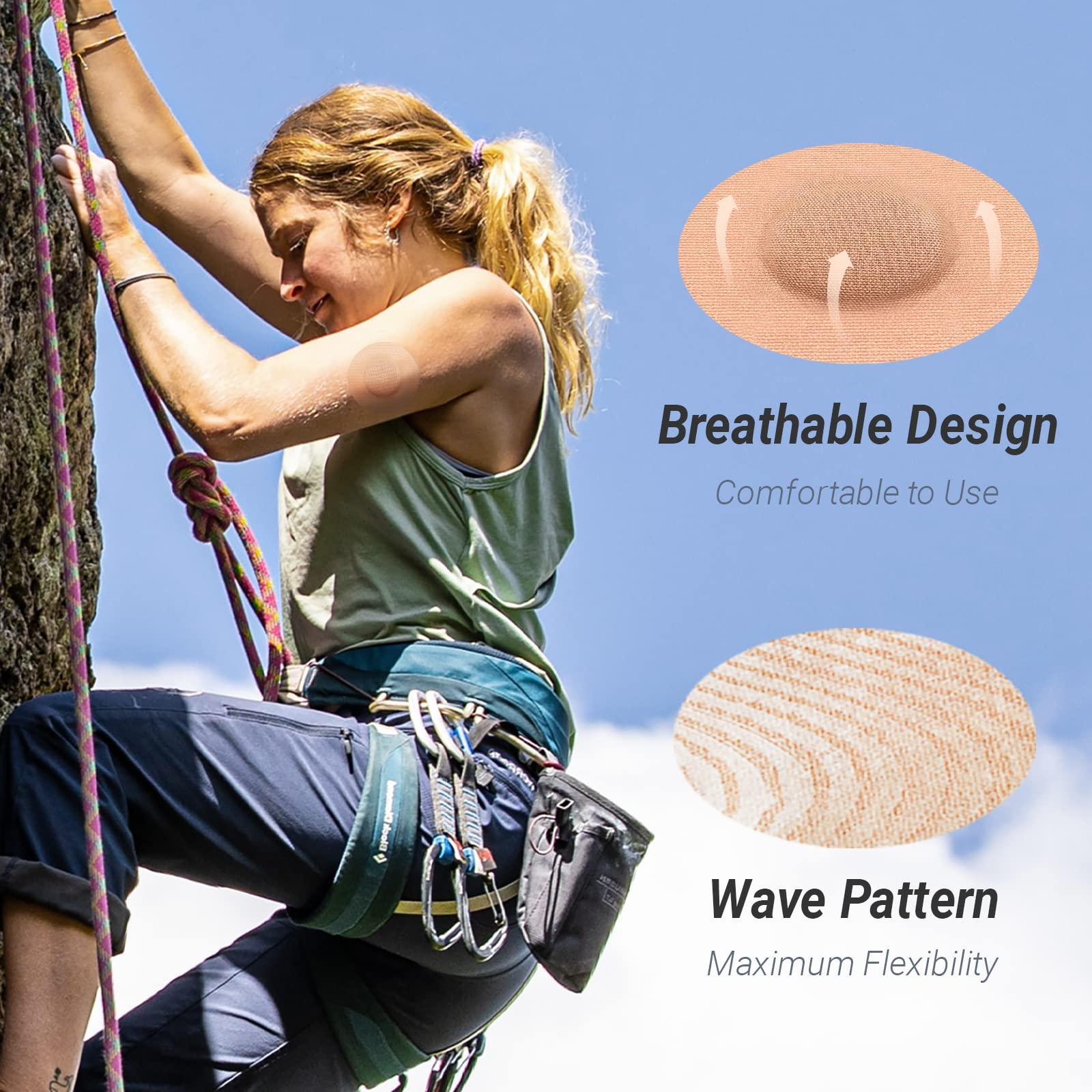 Kovoq Kovoq - Libre 2 Sensor Covers - 40-Pack Waterproof Adhesive Patches for Freestyle Libre 2 Sensor, 2 Hard Covers for Reliable Protection Against Bumps and Scratches, Breathable and Hypoallergenic (TAN)