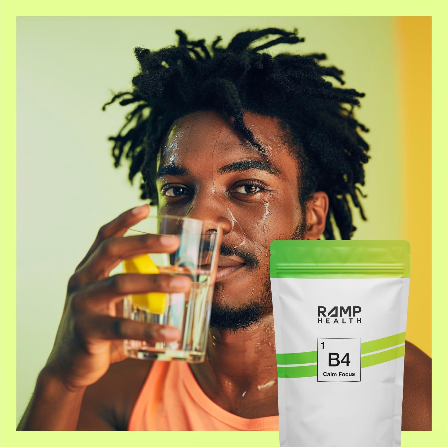 Ramp Health Ramp Health B4 Calm Focus - Brain Supplements for Memory and Focus - Focus Supplement - Brain Supplement - L-Theanine, Lemon Balm Extract and More - Citrus Smooth - 20 Count, White