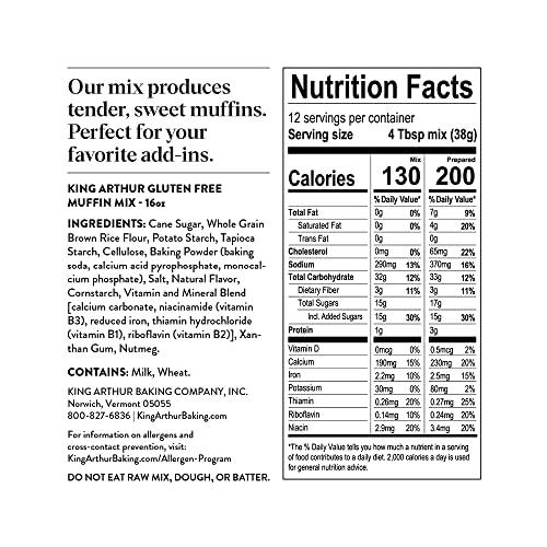 King Arthur King Arthur, Gluten Free Banana Bread + Muffin Mix, Gluten-Free, Non-GMO Project Verified, Certified Kosher, 16 Ounces