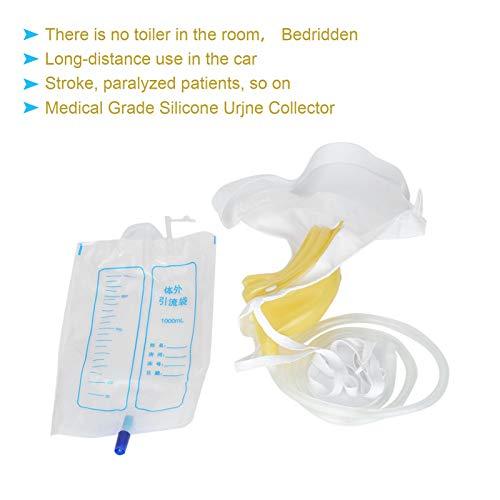 Wytino Urine Catheter Bags, Silicone Urine Collector Wearable Urinal System Can Prevent Backflow-No Spill, No Smell,No Mess (Women Normal Type)
