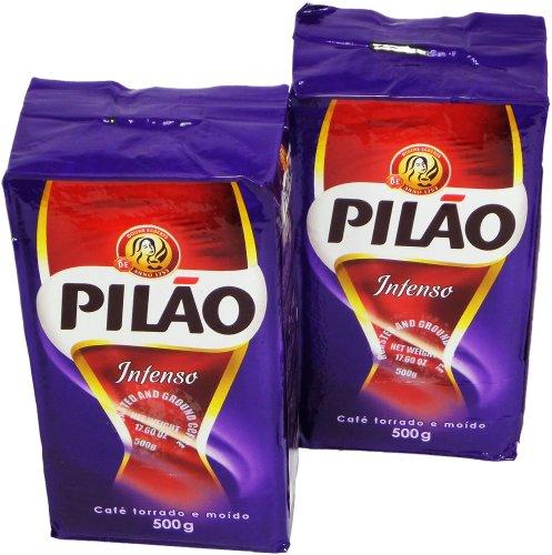 Cafe Pilao Pilão - Coffee Rost and Ground - Intense - 17.63 Oz (PACK OF 02) | Café Torrado e Moído - Intenso - 500g