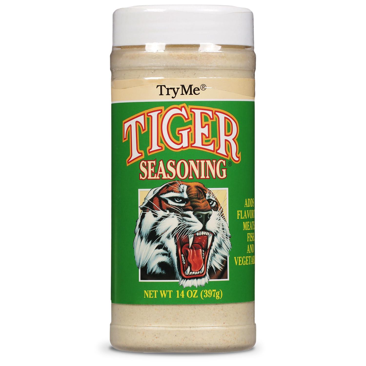 Reily Foods Try Me Tiger Seasoning for Meat Fish and Vegetables, 14oz Bottle (Pack of 1)
