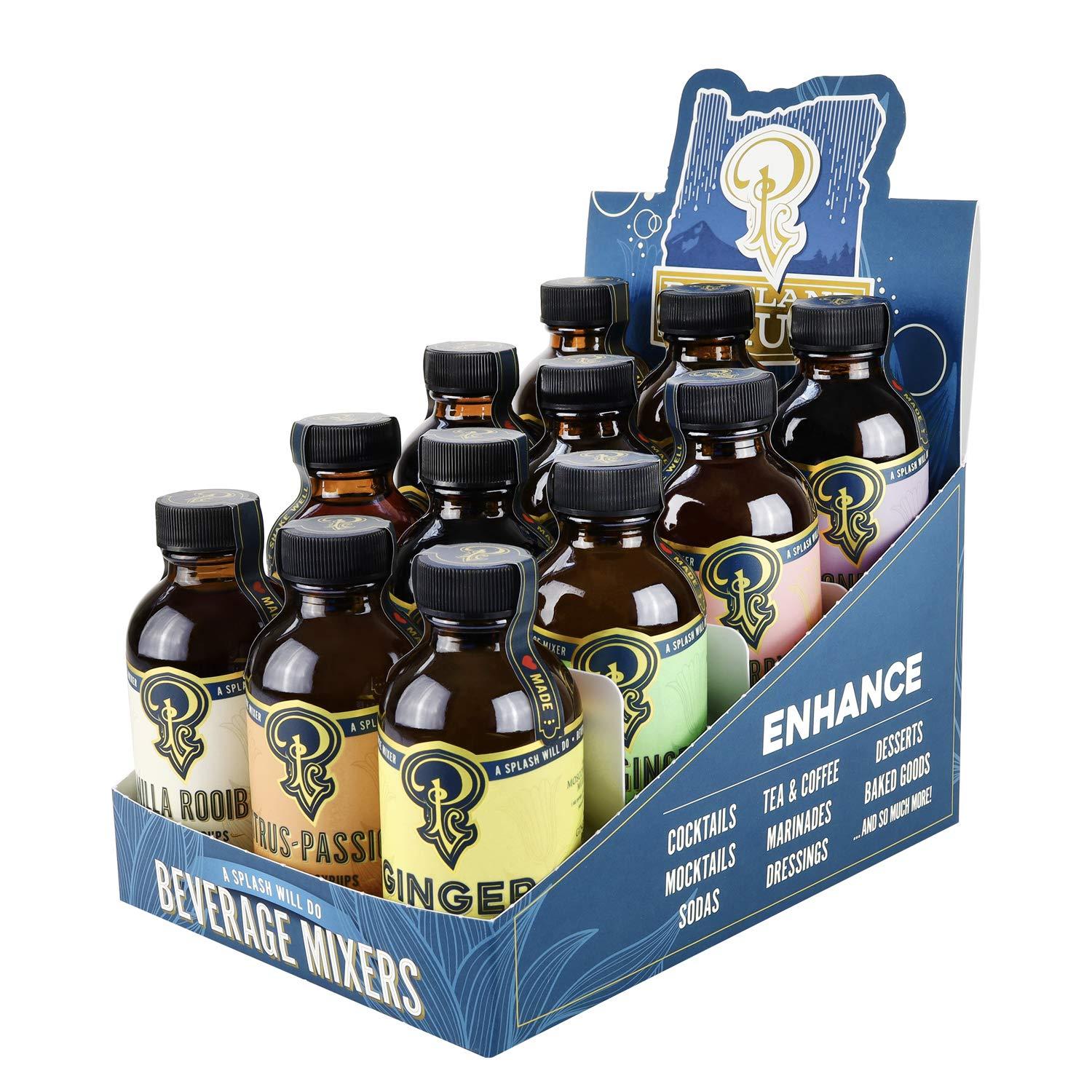 P Portland Syrups Portland Syrups 12-Pack Sampler Set - Explore 12 Flavors for Craft Cocktails, Soda, Tea, Coffee - 3.4 oz Bottles, 3-5 Drinks Each (Pack of 12)