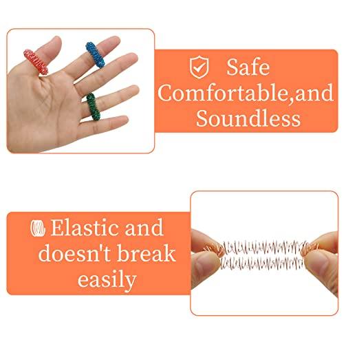 BLMHTWO BLMHTWO 12 Pack Acupressure Rings Stress Relief Rings Spike Ring Fidget Ring Sensory Rings Acupressure Massage Rings Trichotillomania Spiky Sensory Finger Rings Acupressure Ring for Men Women Adults