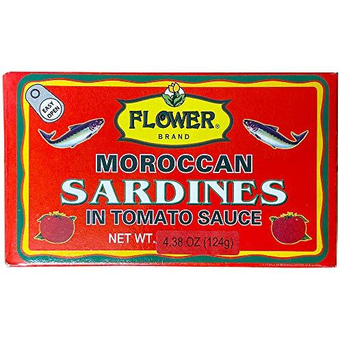 FLOWER Flower Brand Morocco Spiced Sardines Olive Oil and Tomato Sauce Wild Sardines Canned 4.38 ozPack of 10