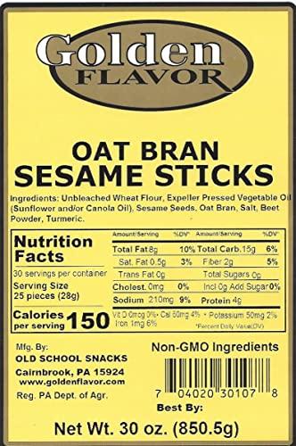 Golden Flavor 30oz bags of Oat Bran Sesame Sticks (7 pack)