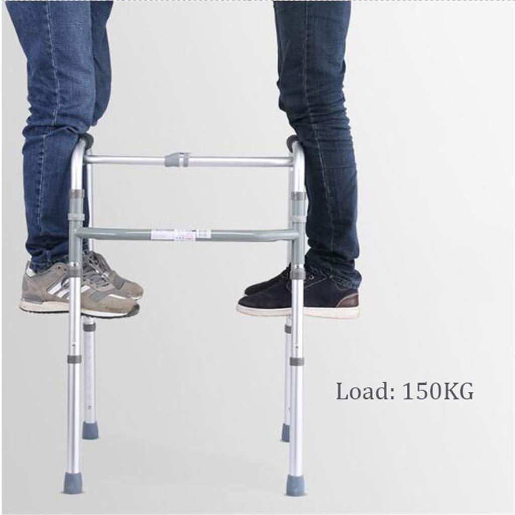 LIYIN- Walker Ultra Narrow Light Weight Walking Frame Height Adjustable and Ergonomic Handle for Elderly and Disabled-Adjustable Height - Medium