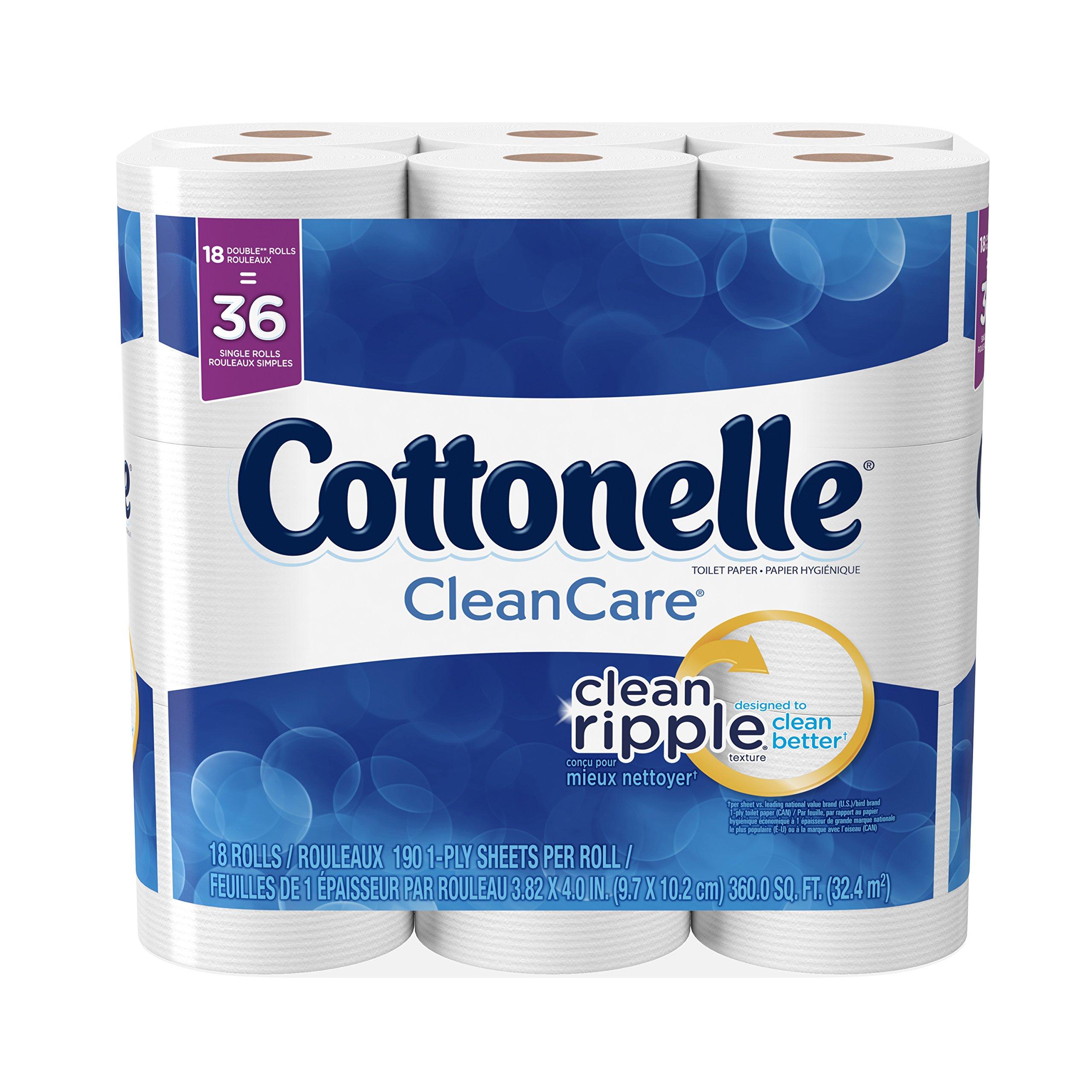 Cottonelle Cottonelle CleanCare Toilet Paper, Strong Bath Tissue, 18 Double Rolls