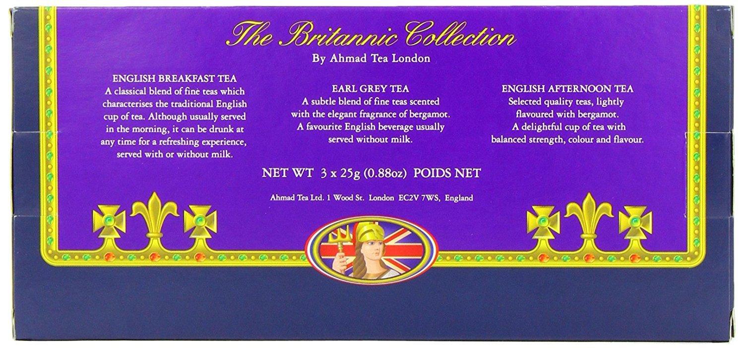 Ahmad Tea Ahmad Tea Britannia Collection, Loose Tea, Three Variety Flavors, 3 Count Box of 0.88 Ounce Tin