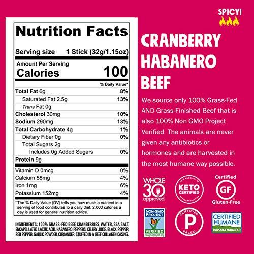 Chomps Chomps Variety Trial Pack, Grass Fed and Free Range Beef & Turkey Sticks, 8 Flavor Pack - Keto, Paleo, Whole30