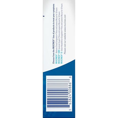 Mucinex Mucinex Chest Congestion, 12 Hour Extended Release Tablets, 68ct, 600 mg Guaifenesin Relieves Chest Congestion Caused by Excess Mucus, #1 Doctor Recommended OTC Expectorant