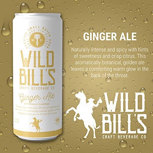 Wild Bill's Wild Bill\'s Vanilla Cream and Ginger Ale Soda Bundle, Classic Craft Soda Pop Soft Drinks, Sodas Made with Pure Cane Sugar, Caffeine Free, NO High Fructose Corn Syrup, Gluten Free, Vegan, 12 Oz 24 Pack