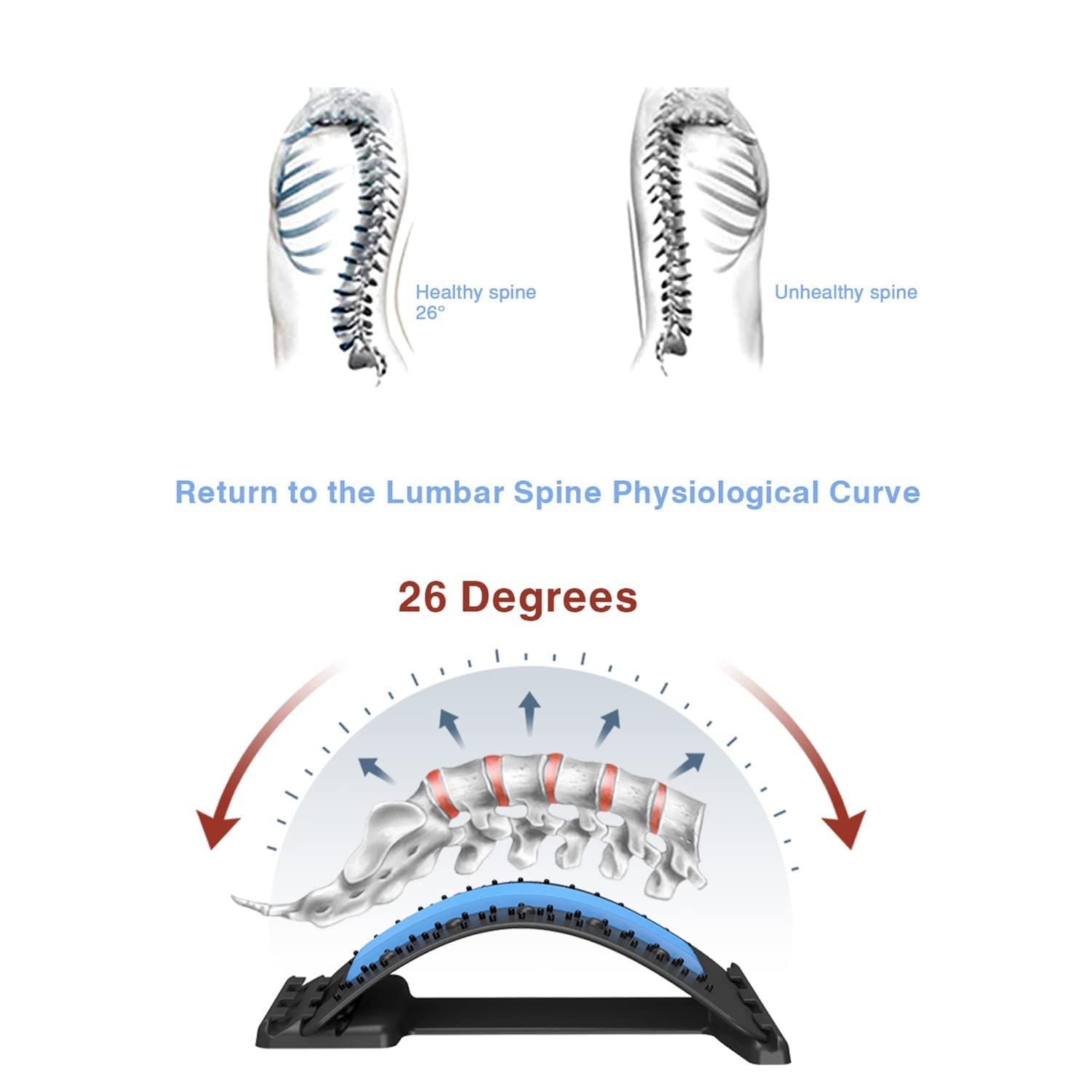 PGG-bro PGG-bro Back Stretcher, Lumbar Back Cracker Board Pain Relief Device, Multi-Level Massager for Herniated Disc, Sciatica, Scoliosis, Lower and Upper Lumbar Support Stretcher