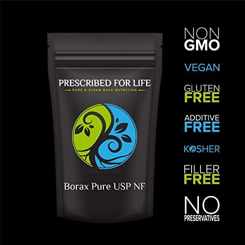 Prescribed For Life Prescribed for Life Borax Powder | Pure USP-NF Grade All Natural Sodium Borate Powder | Household Laundry Booster, Slime Activator & Multipurpose Cleaning Powder (4 oz / 113 g)
