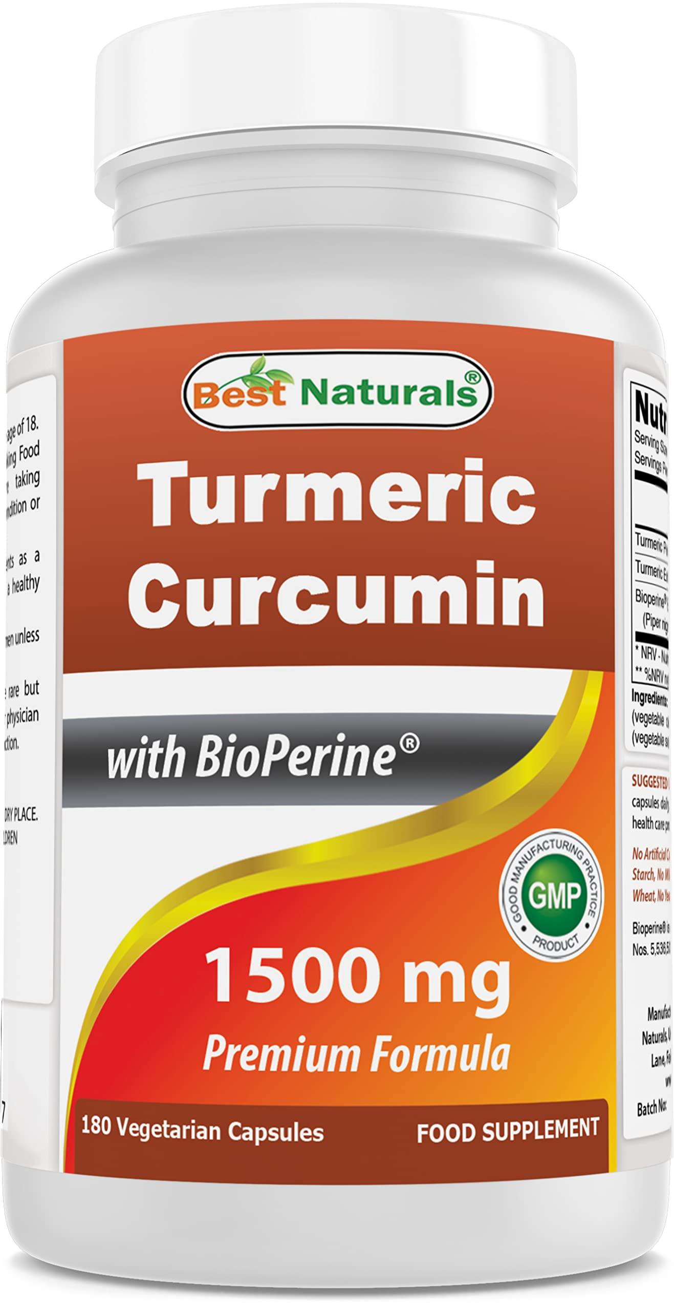 Best Naturals Artichoke Extract 10000 mg & Turmeric Curcumin 1500mg/Serving with Bioperine