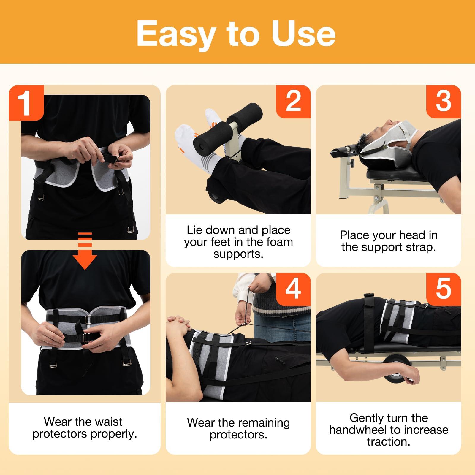 LYNICESHOP Multifunctional Spine Stretcher Machine Therapy Table, Cervical Traction Back Strencher Lumbar Bed Body Stretching Spine Cervical Stretcher Vertebra Lumbar