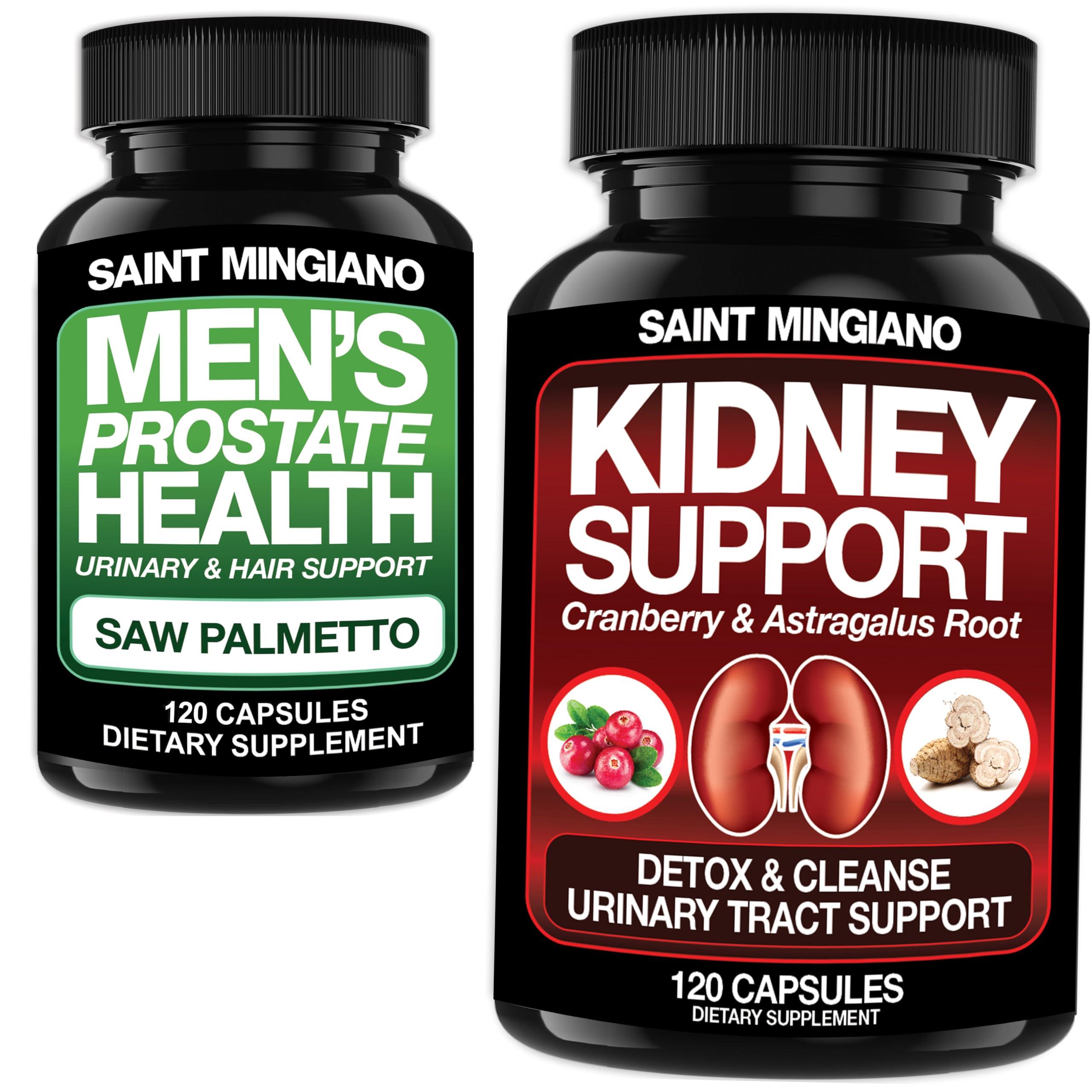 Saint Mingiano Saint Mingiano Kidney Support Cleanse Detox & Repair 120 Casuals - Together with - Men\'s Prostate Health Advanced Prostate Supplements - 120 Capsules