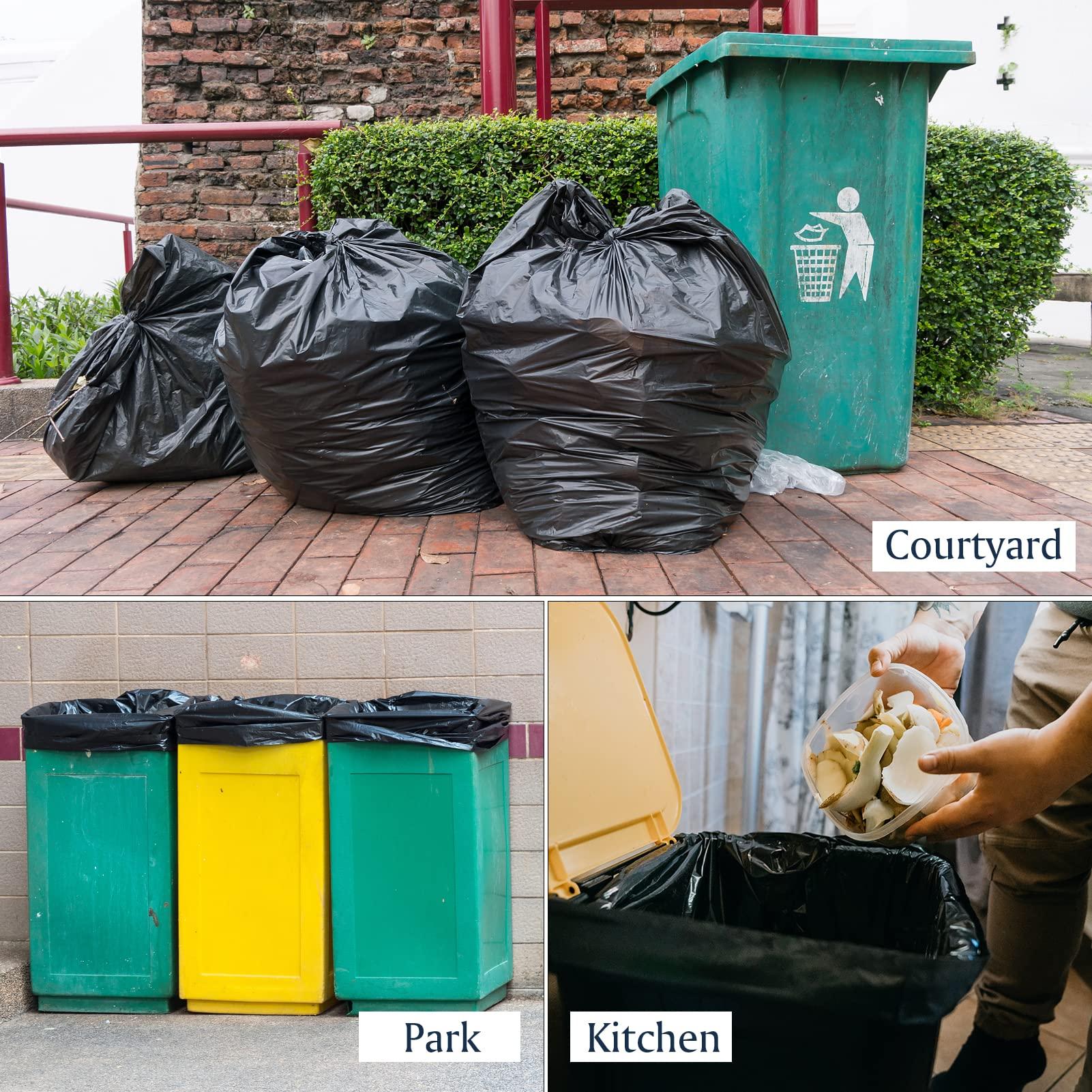 Simfree Simfree 13 gallon trash compactor bags,Garbage Bags,contractor garbage bags [Extra Thick][Leak Proof] heavy duty trash bags for Kitchen, Home,Office, School,Hotel, Courtyard,Parties (50 Count)