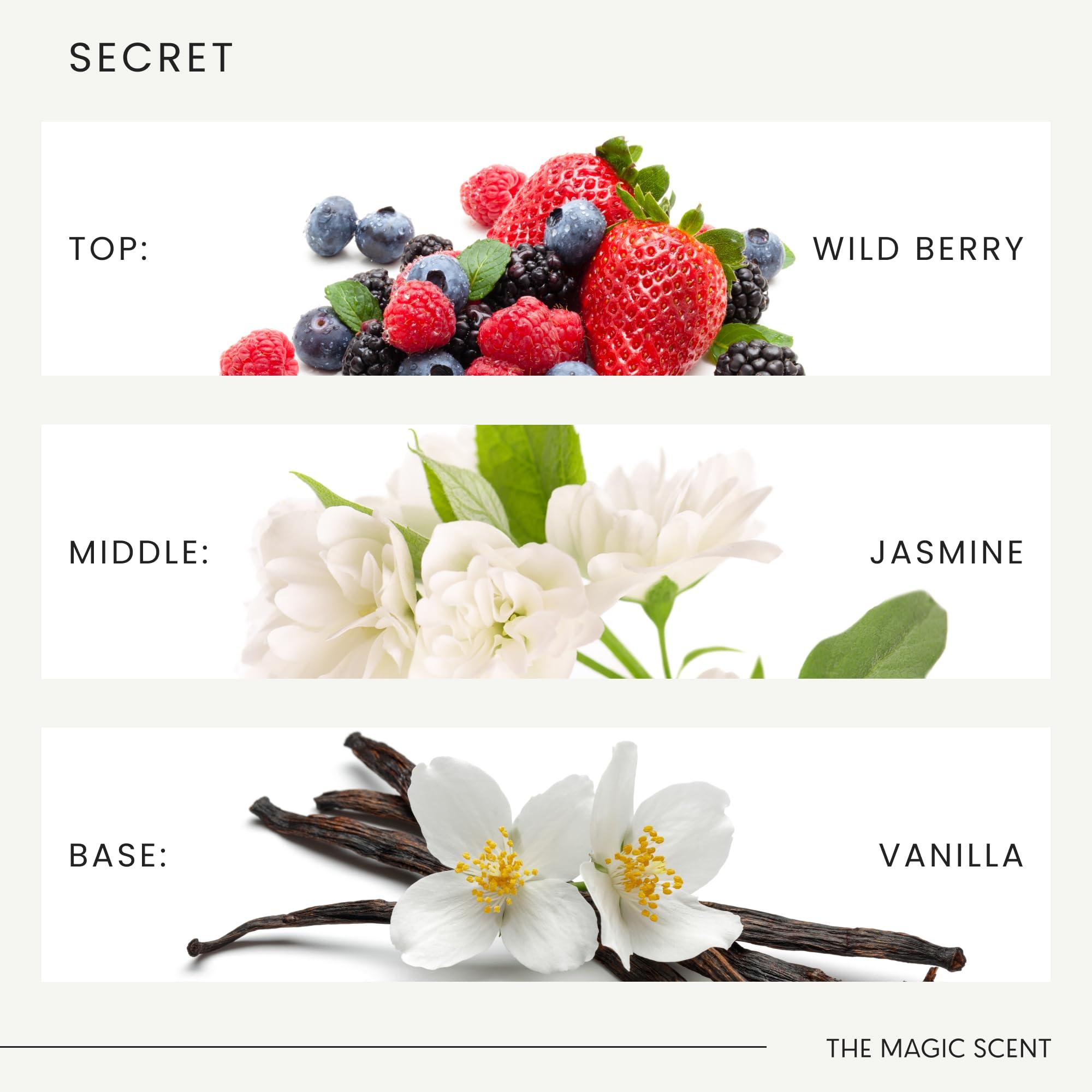 THE MAGIC SCENT The Magic Scent Secret Oils for Diffuser - HVAC, Cold-Air, & Ultrasonic Diffuser Oil Inspired by Victoria\'s Secret - Essential Oils for Diffusers Aromatherapy - 4 fl oz, 120 mL