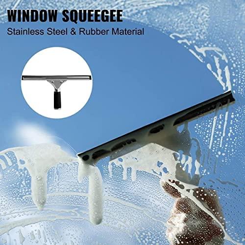 WWTSMYXGS 3.6-10.8M Window Cleaning Pole,Water Fed Telescopic Brush,Window Cleaner Kit with Squeegee,Extendable Solar Panel Washing Equipment Cleaning Conservatory Roof Extendable Cleaner (5.4M)