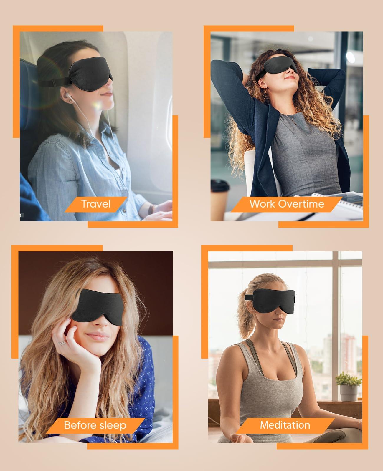 Telepepe Heated Eye Mask for Dry Eyes, Cordless Warm Eye Compress, Blepharitis, Styes, 1000mAh, Washable Cover, Gifts for Family and Friends, Travel (Purple)