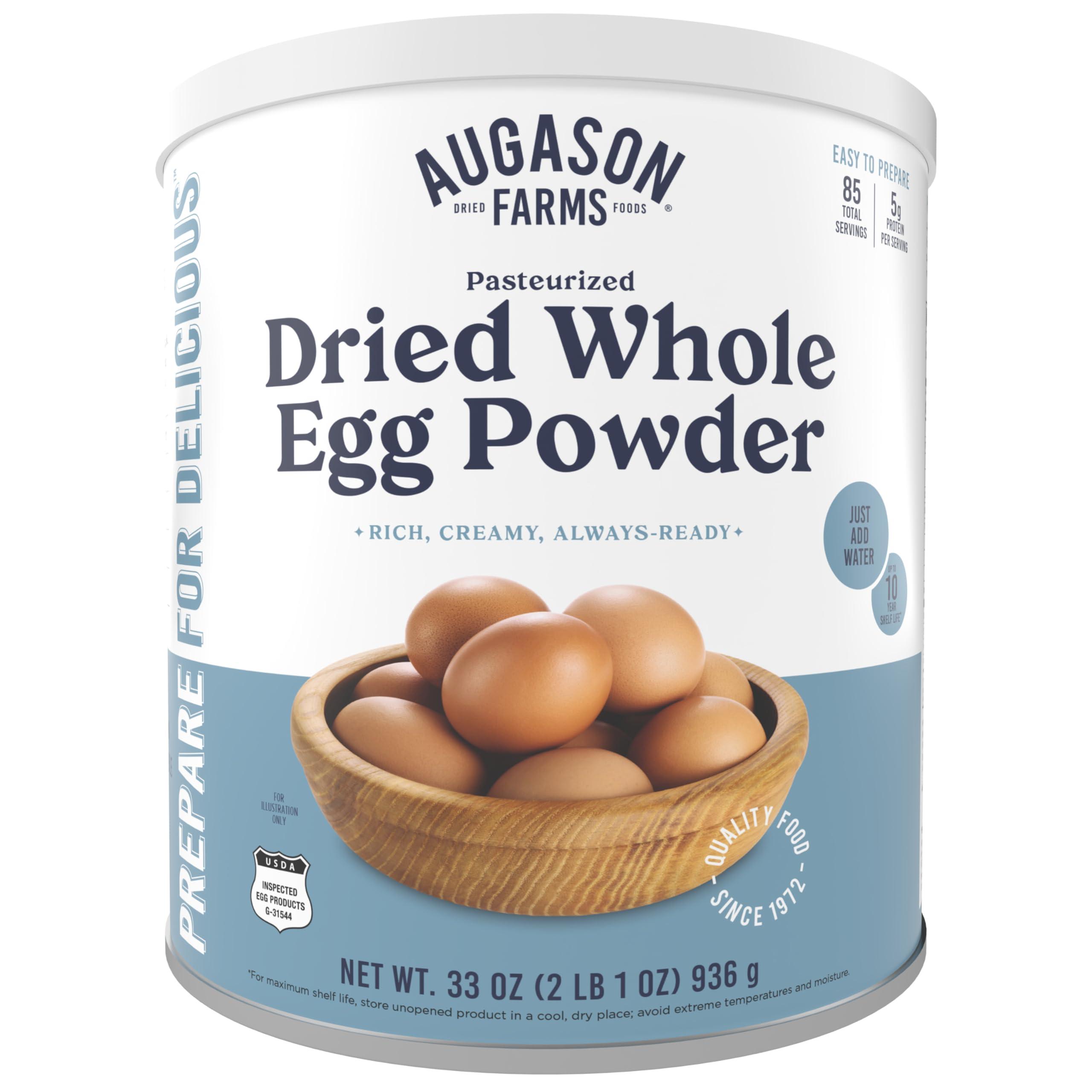 Augason Farms Augason Farms Pasteurized Dried Whole Egg Powder Can, Real Eggs, Emergency Food Supply, Everyday Meals, 85 Servings
