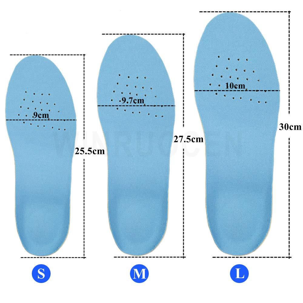 LLIMUE LLIMUE 2 Pieces Orthotic Insoles for Plantar Fasciitis with Arch Support Shock Absorption,White,L