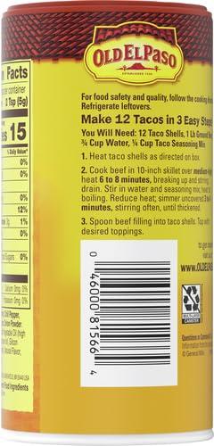 Old El Paso Old El Paso Taco Seasoning, Original, Large Size, 6.25 oz.