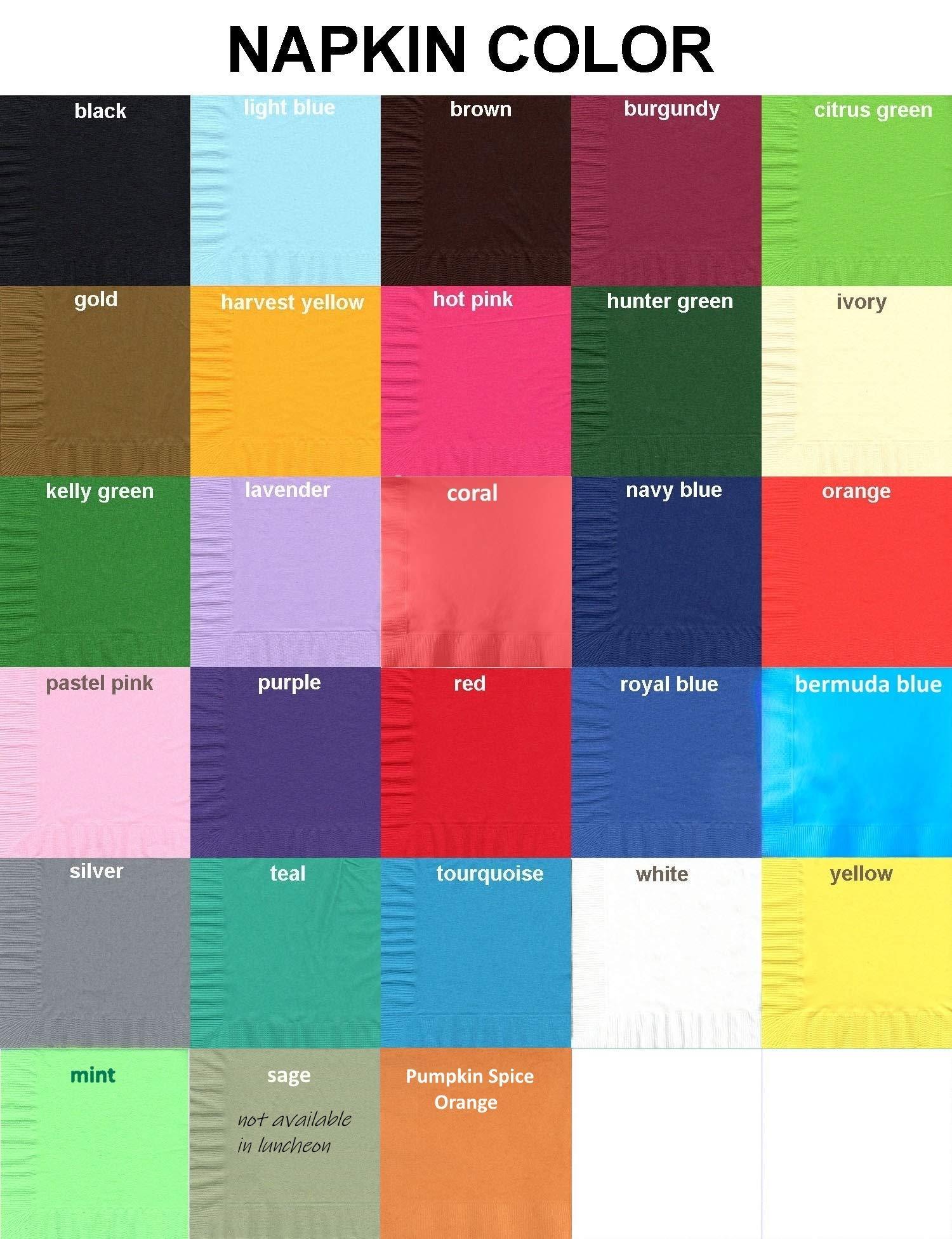 Party Favors Plus 100 Printed Personalized Beverage Cocktail Party Napkins