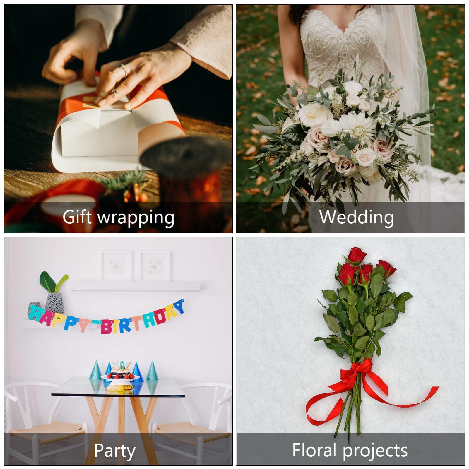 VICASKY VICASKY 6mm Ribbon Ribbon Garland Decor Flower Embellishments Ribbon for Bouquet Polyester Ribbon Ribbons for Presents Ribbon for Hair Flower Packing Accessories Delicate Ribbon