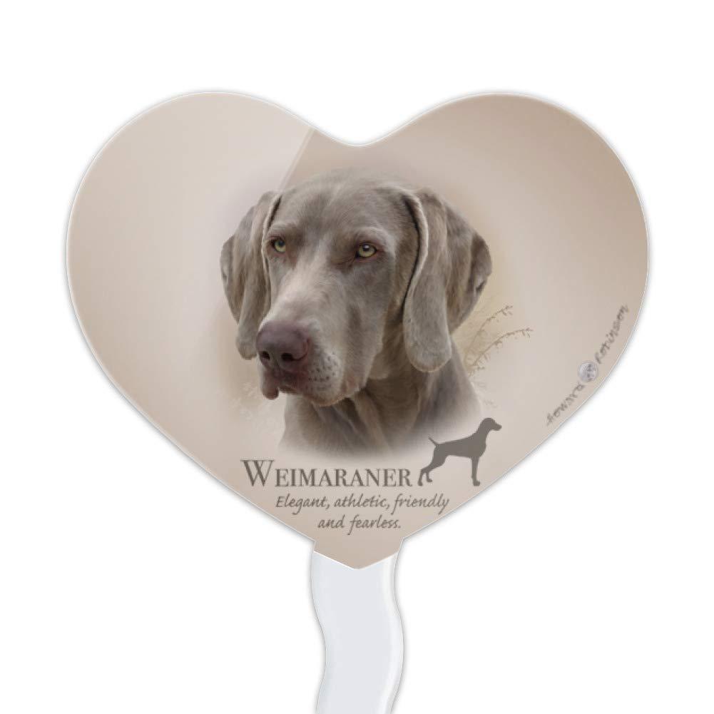 GRAPHICS & MORE Weimaraner Dog Breed Heart Love Cupcake Picks Toppers Decoration Set of 6