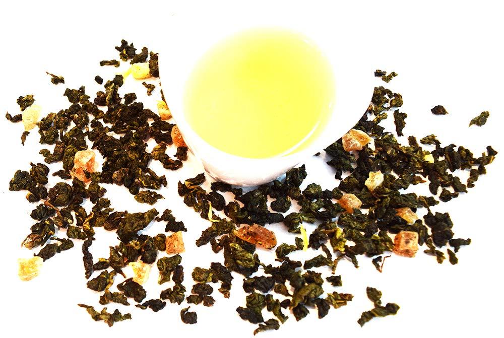 Chinese Tea Culture Peach Oolong Tea, caffeinated, this tea weaves the modest, delicate of Peach flavor, slightly sweet, delicious to enjoy hot or iced, Loose Leaf Tea - 4oz