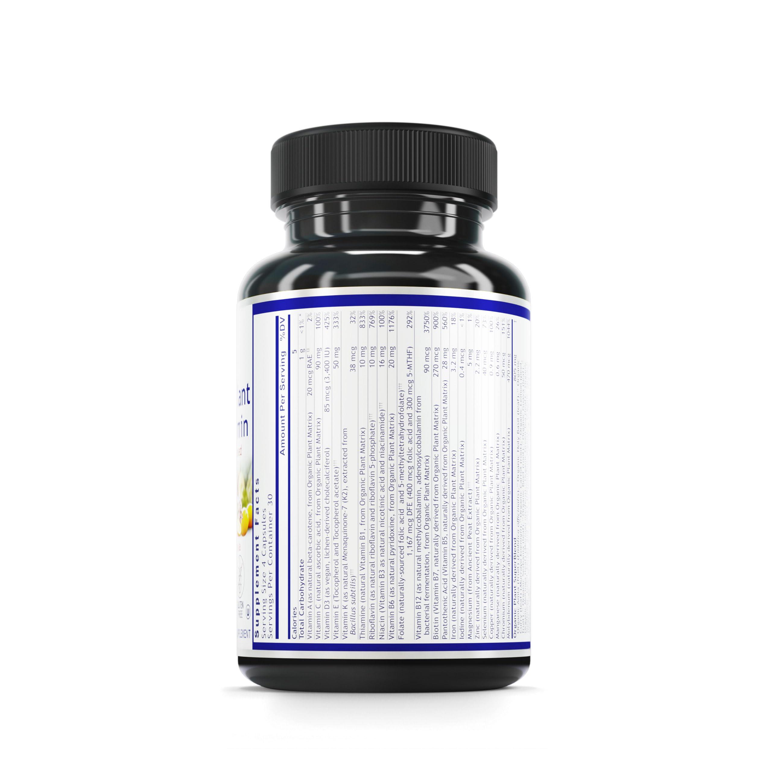 Quantum Nutrition Labs QNL Quantum Plant Multi-Vitamin - Complete Multivitamin - Immune Support for Adults - Natural Multivitamin for Men & Women - 120 Plant-Source Capsules