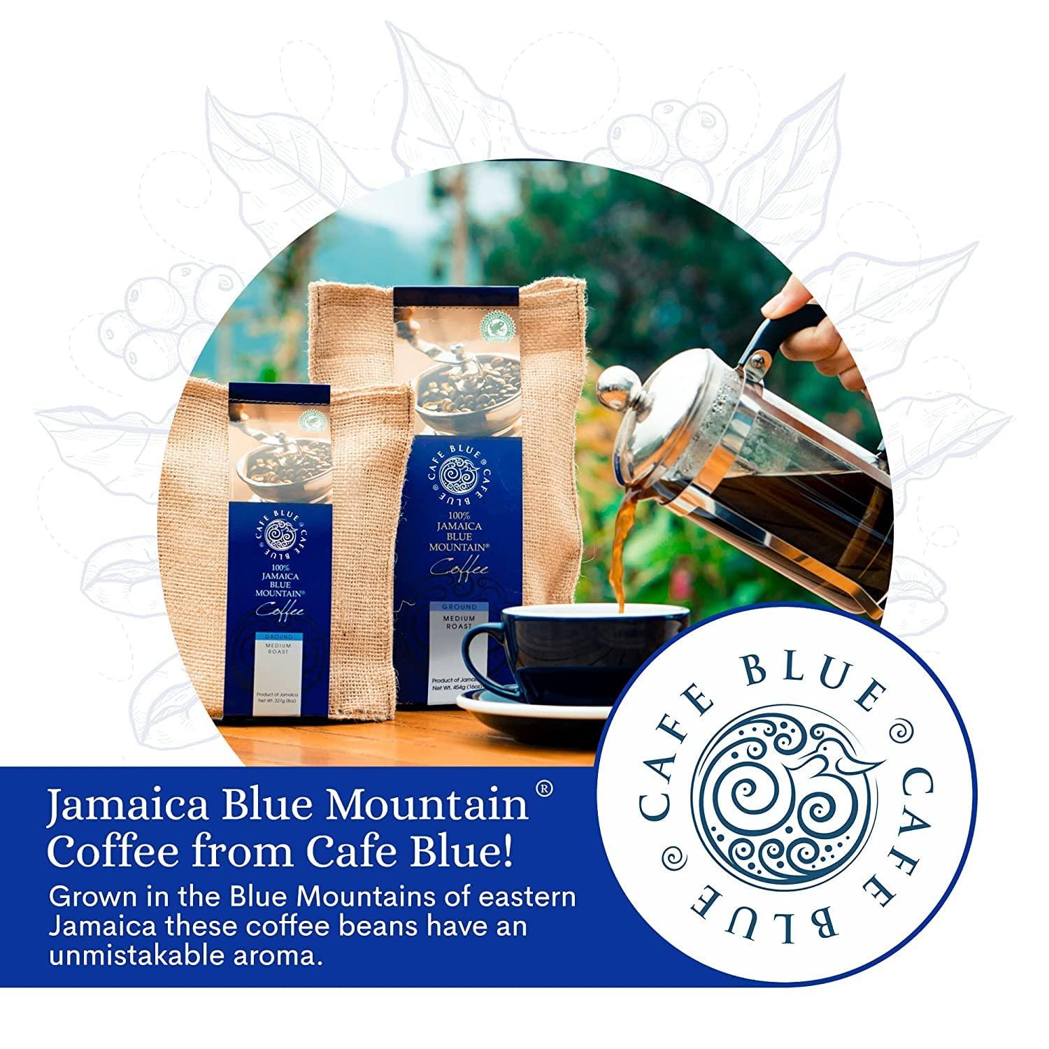 Cafe Blue Cafe Blue Cafe Blue Ground Coffee (100% Blue Mountain Coffee, 8 Ounce (Pack of 1))