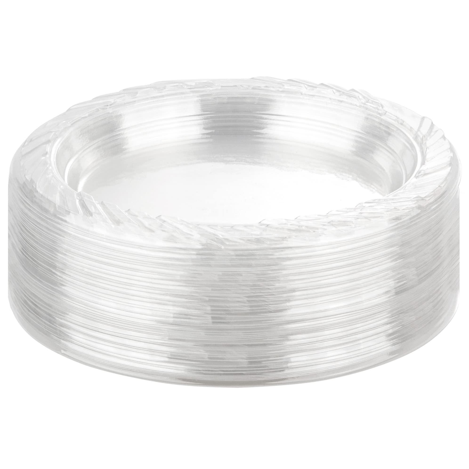 Stock Your Home Stock Your Home 6-Inch Clear Plastic Dessert Plates (120 Pack) Flexible Disposable Clear Plates for Dessert & Appetizers, Crystal Clear Small Plates for Parties & Catering, Clear Plastic Party Plates