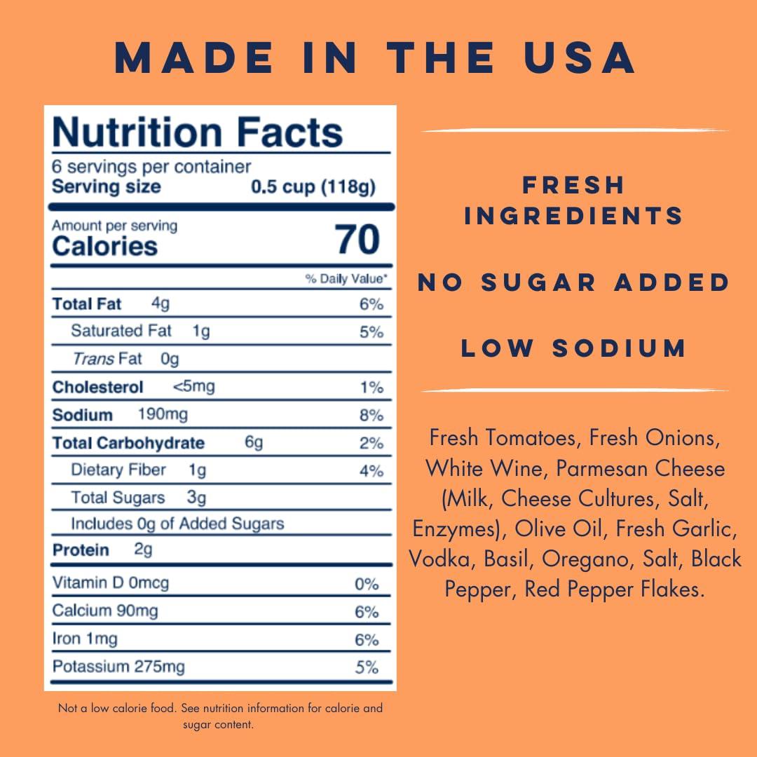 Yo Mama’s Foods Yo Mama\'s Foods Keto Vodka Pasta Sauce - Pack of (1) - No Sugar Added, Low Carb, Low Sodium, Gluten Free, Paleo Friendly, and Made with Whole, Non-GMO Tomatoes